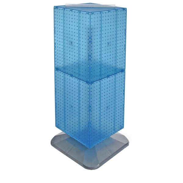 Four-Sided Pegboard Tower Revolving Display Panel Size 14"W x 40"H